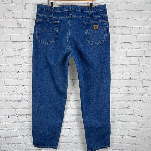 Carhartt Men's Relaxed Fit Heavyweight Cotton Jeans, Size‎ W42 x L32, Dark Stone - Picture 7 of 12